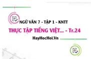 Soạn bài Thực hành tiếng việt trang 24 Ngữ văn lớp 7 Kết nối tri thức tập 1